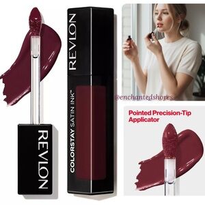 Revlon 16Hour ColorStay Satin Ink Lipstick Liquid 035 Reining Red 0.17 Fl Oz NEW
